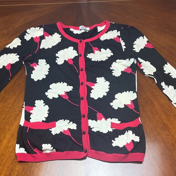 Moschino Cheap and Chic Collection Women's carnation intarsia Cardigan Sweater S - Picture 2 of 14